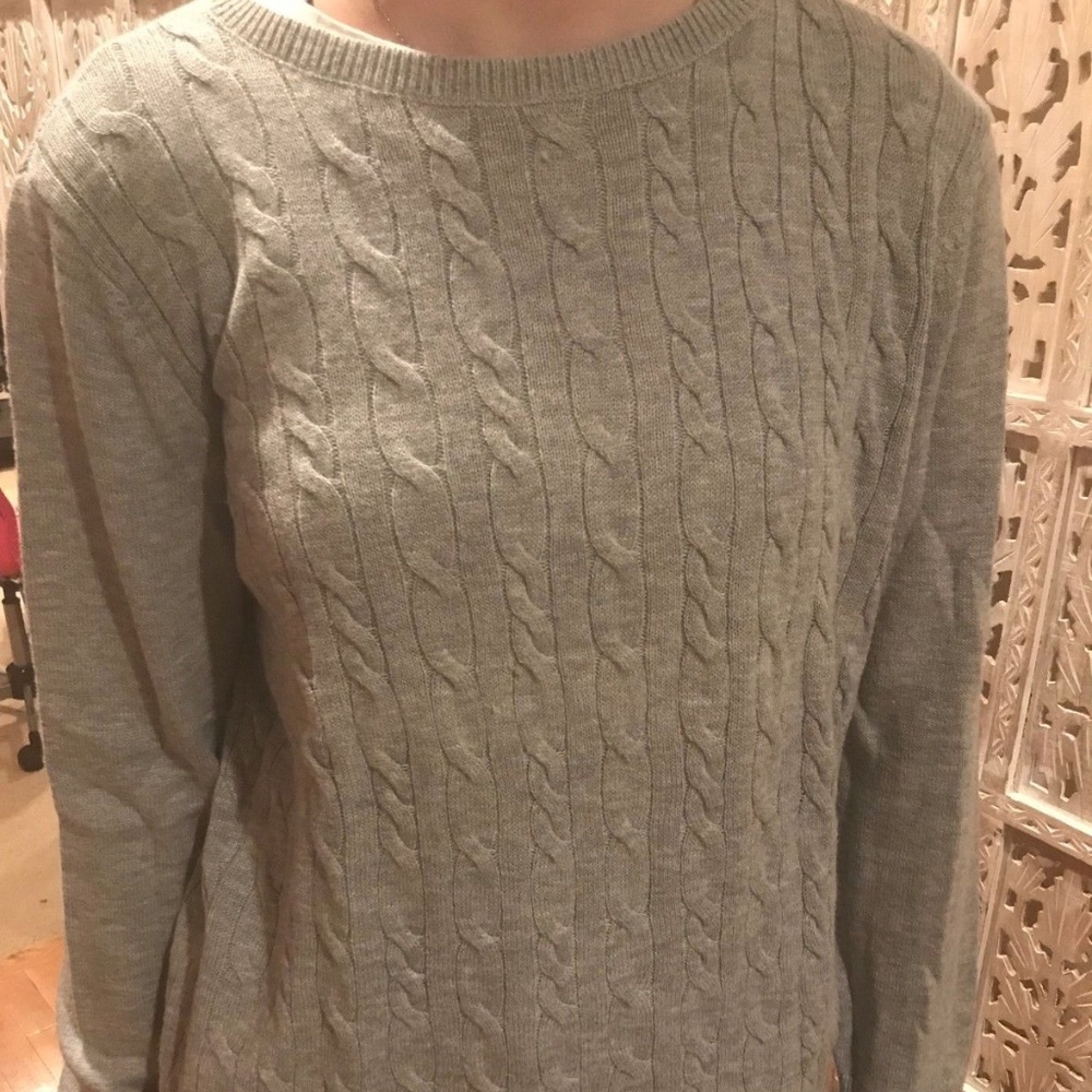 Talbot's Gray Lambswool blend sweater XL, like new